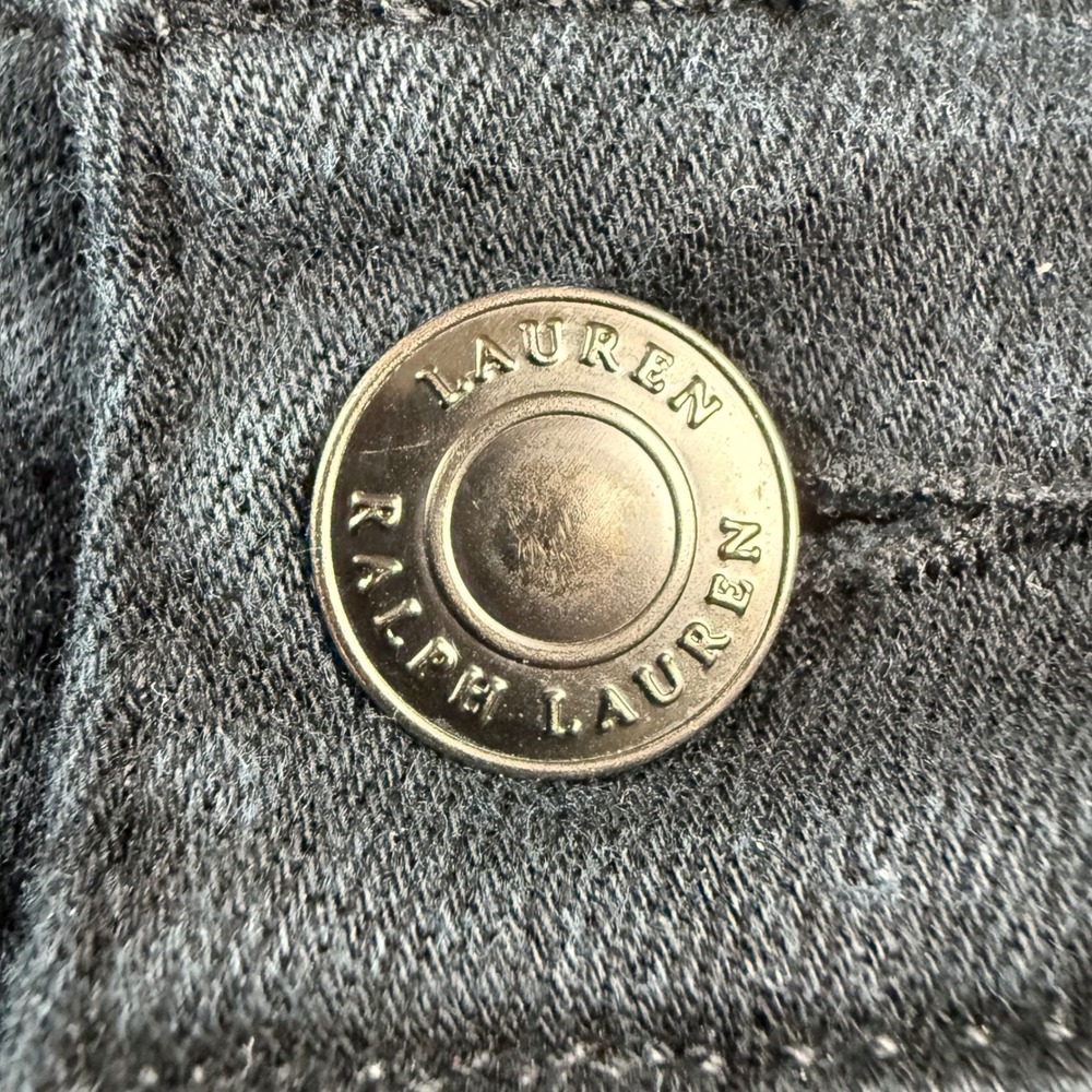 Lauren Ralph Lauren Premier Straight Jeans Womens 14 Black Mid Rise Denim‎ Pants - Picture 2 of 10